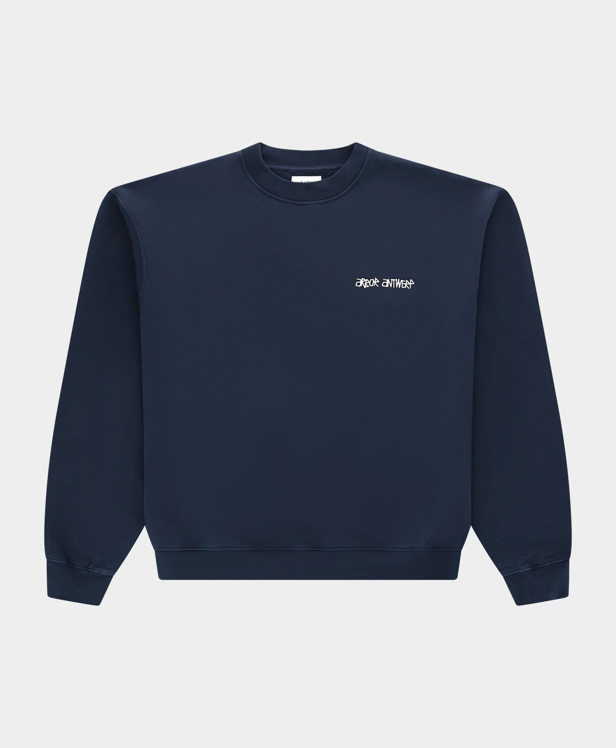 ARBOR ANTWERP Line Flower Crewneck Blue