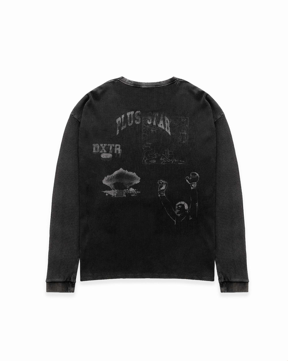 DUKE + DEXTER MC Sketch Washed Grey Waffle Top