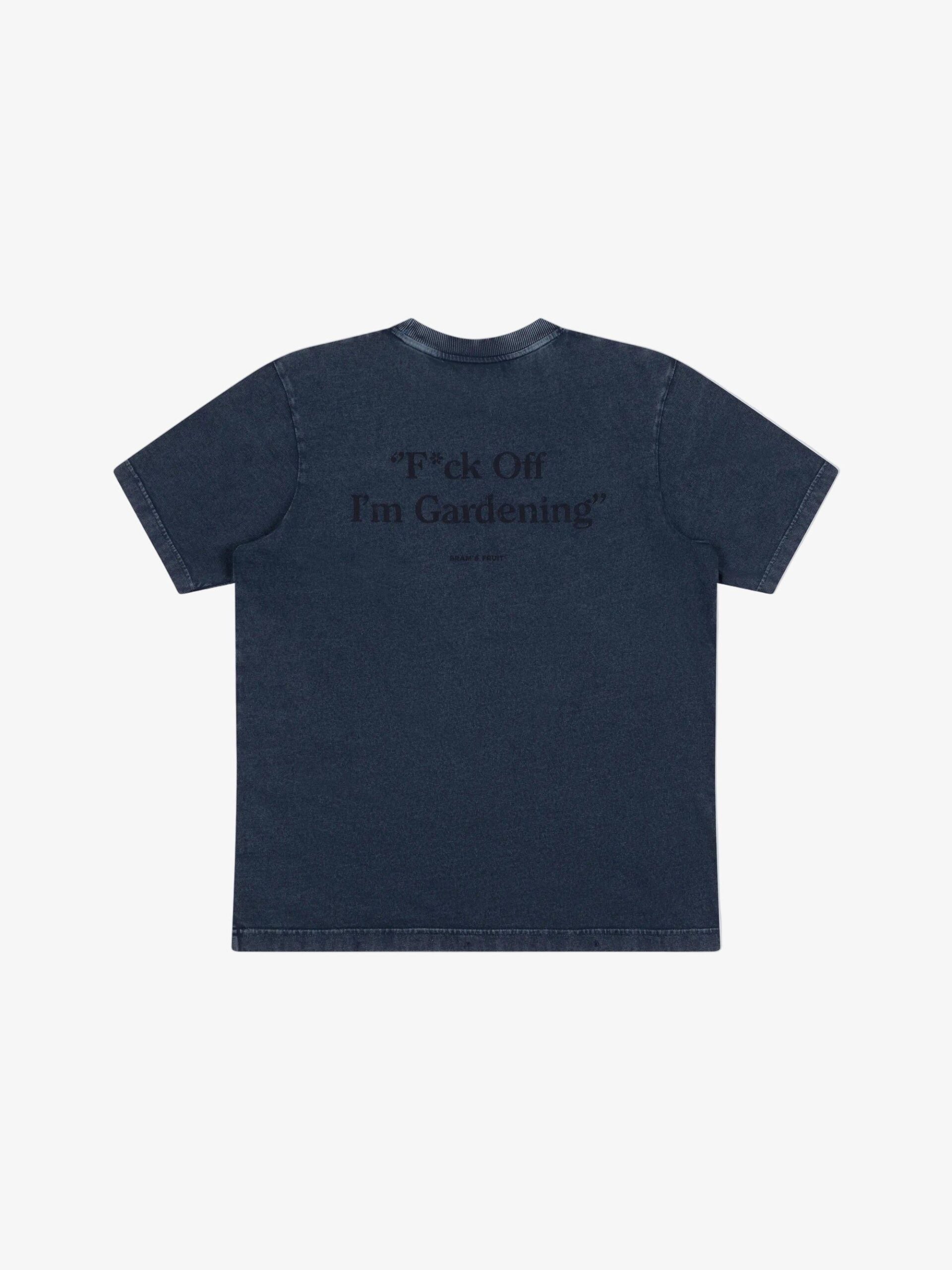 BRAM'S FRUIT Distressed F*Ck Off T-Shirt Washed Midnight Blue