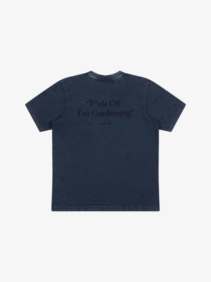 BRAM'S FRUIT Distressed F*Ck Off T-Shirt Washed Midnight Blue