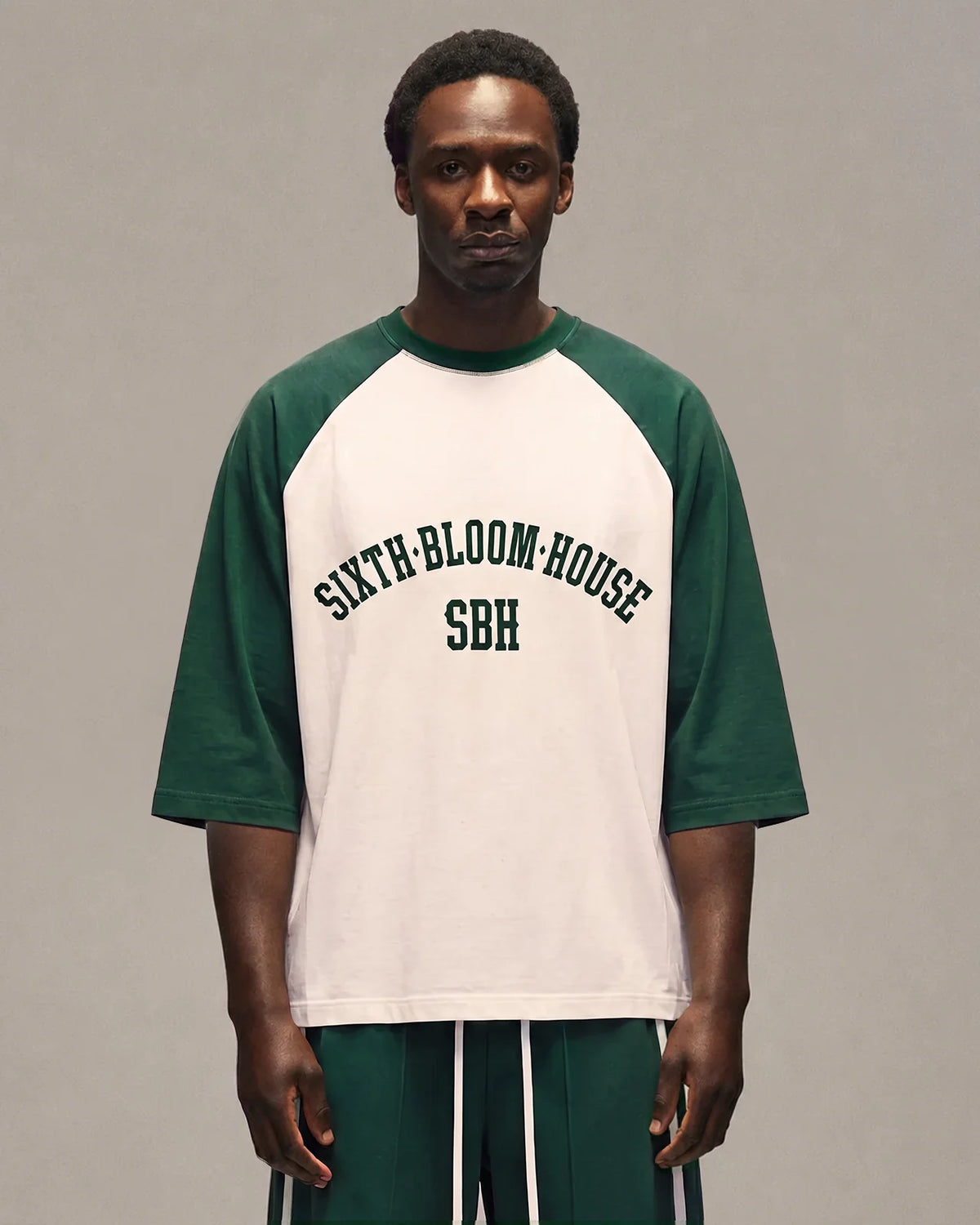 SIXTH BLOOM HOUSE Raglan T-Shirt Green
