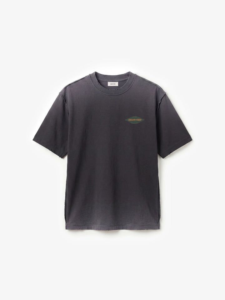 BRAM'S FRUIT Distressed Leaf T-Shirt Shadow Black
