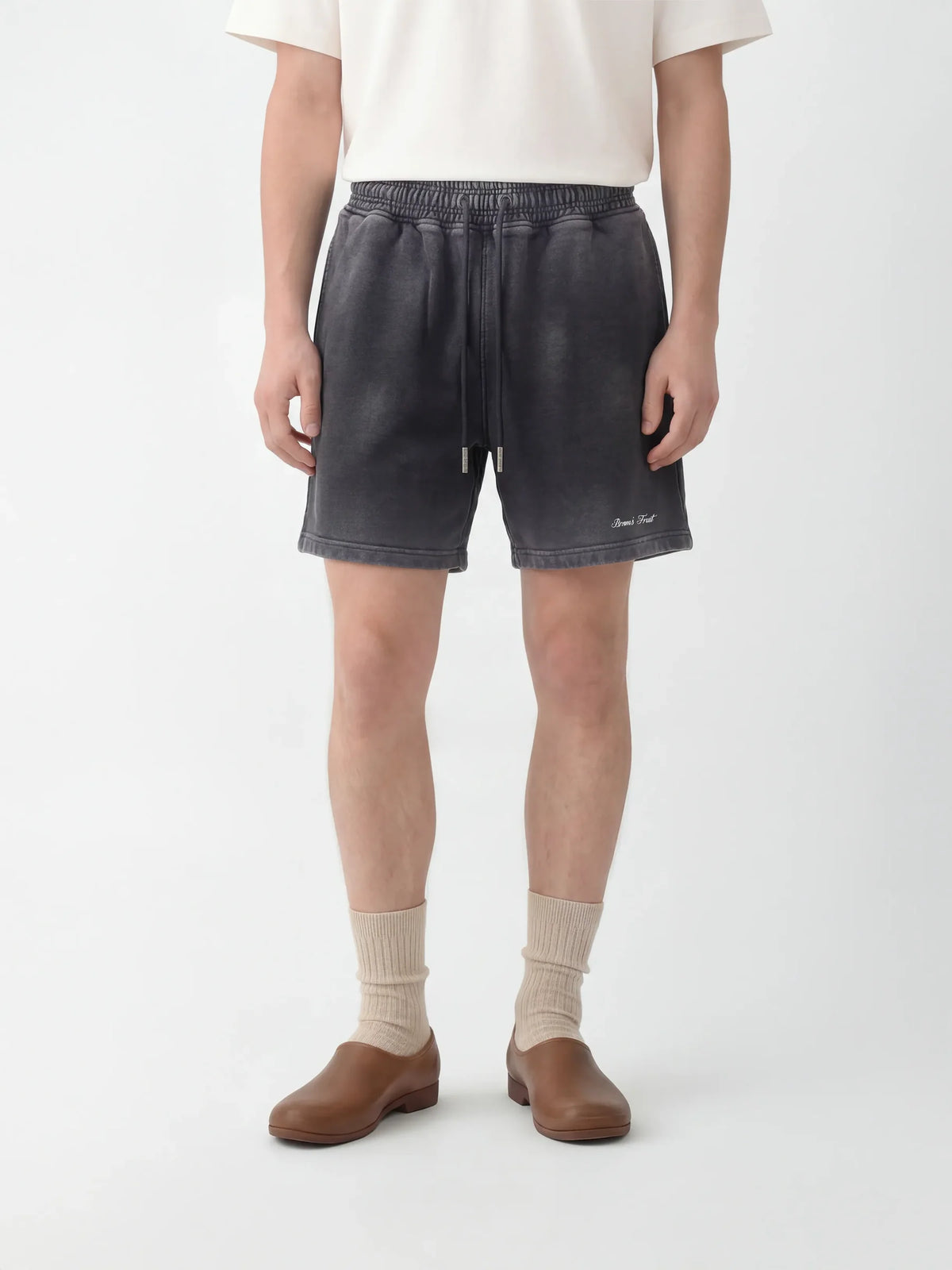BRAM'S FRUIT Script Logo Shorts Shadow Black