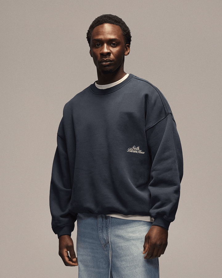 SIXTH BLOOM HOUSE Cowboy Crewneck Navy