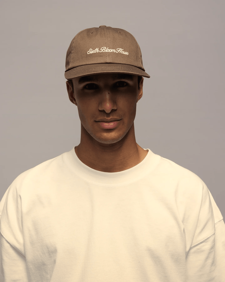 SIXTH BLOOM HOUSE Logo Dad Cap Brown -