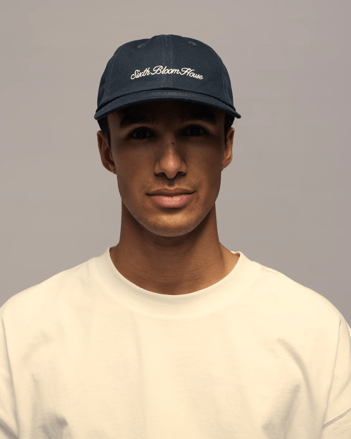 SIXTH BLOOM HOUSE Logo Dad Cap Navy -