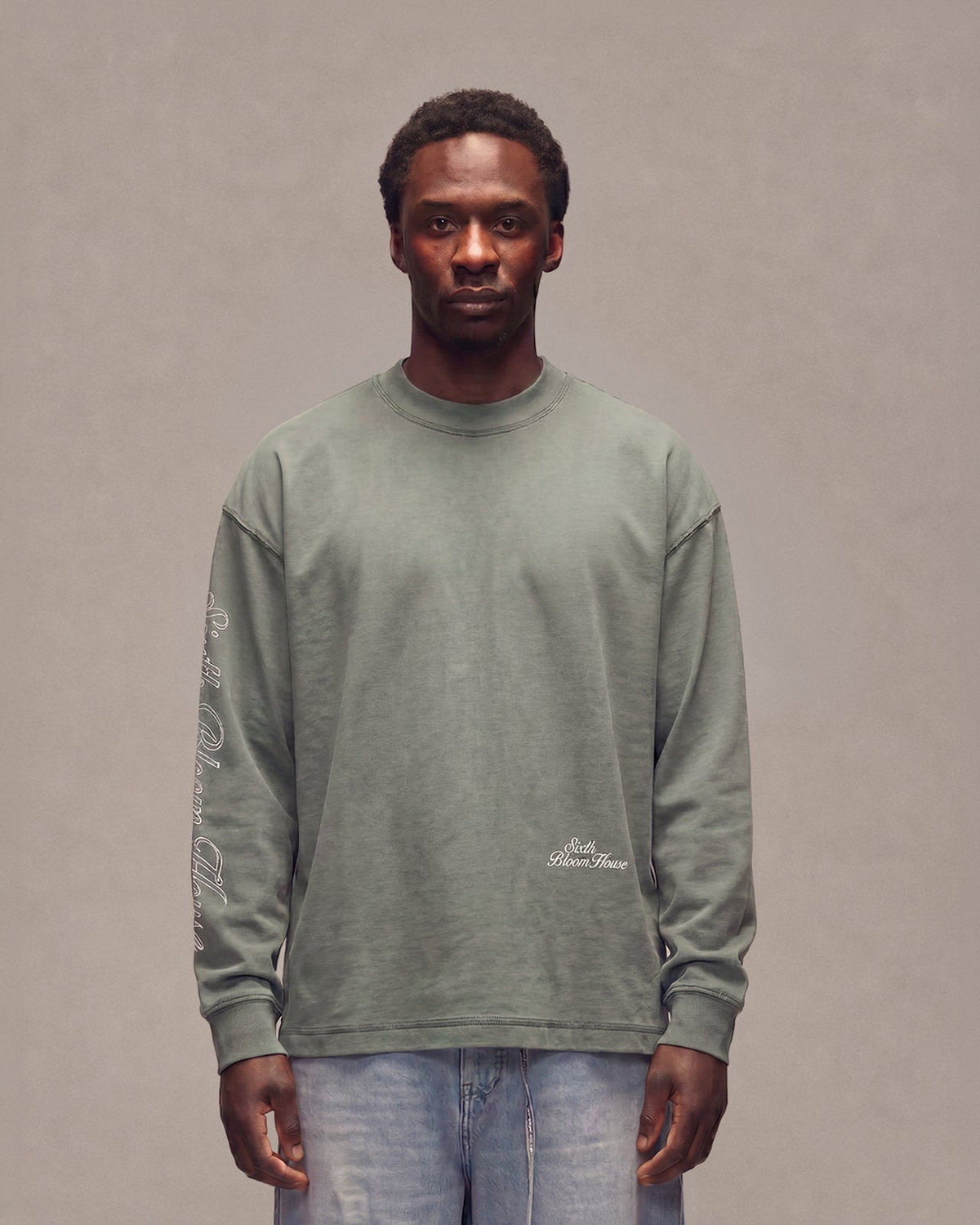 SIXTH BLOOM HOUSE Outline Longsleeve Green