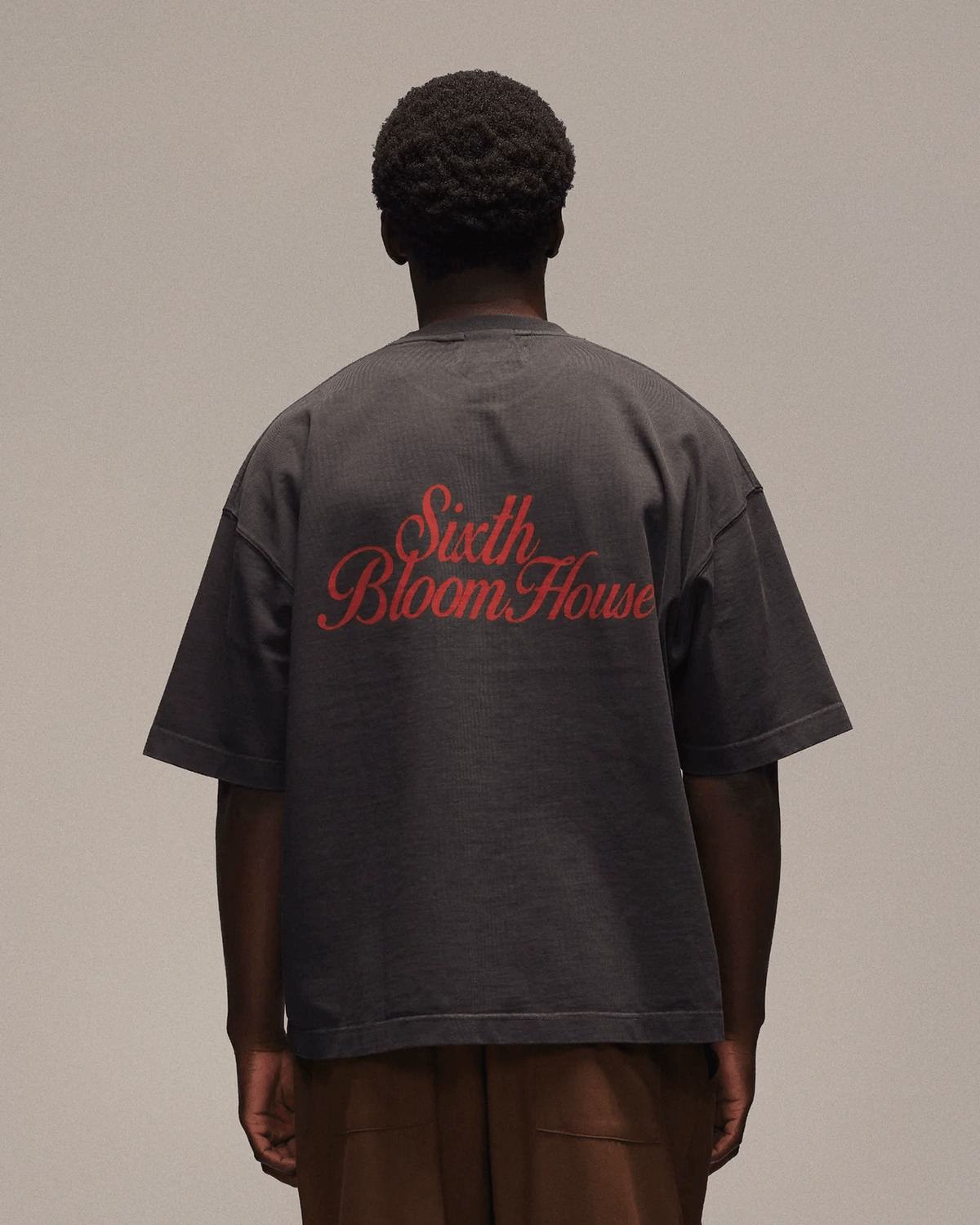 SIXTH BLOOM HOUSE Logo T-Shirt Black
