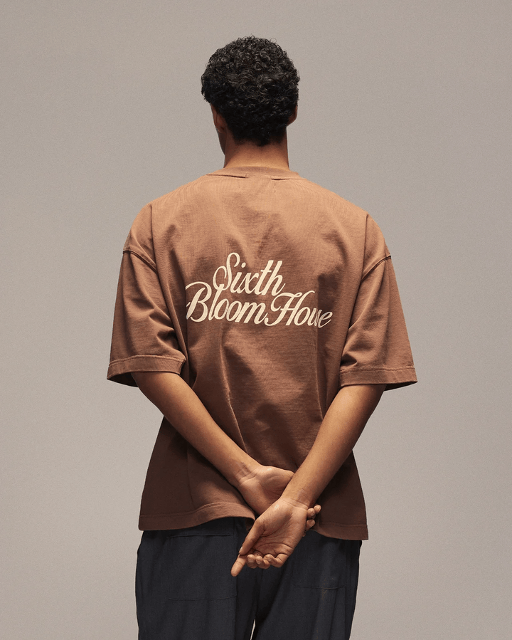 SIXTH BLOOM HOUSE Logo T-Shirt Brown