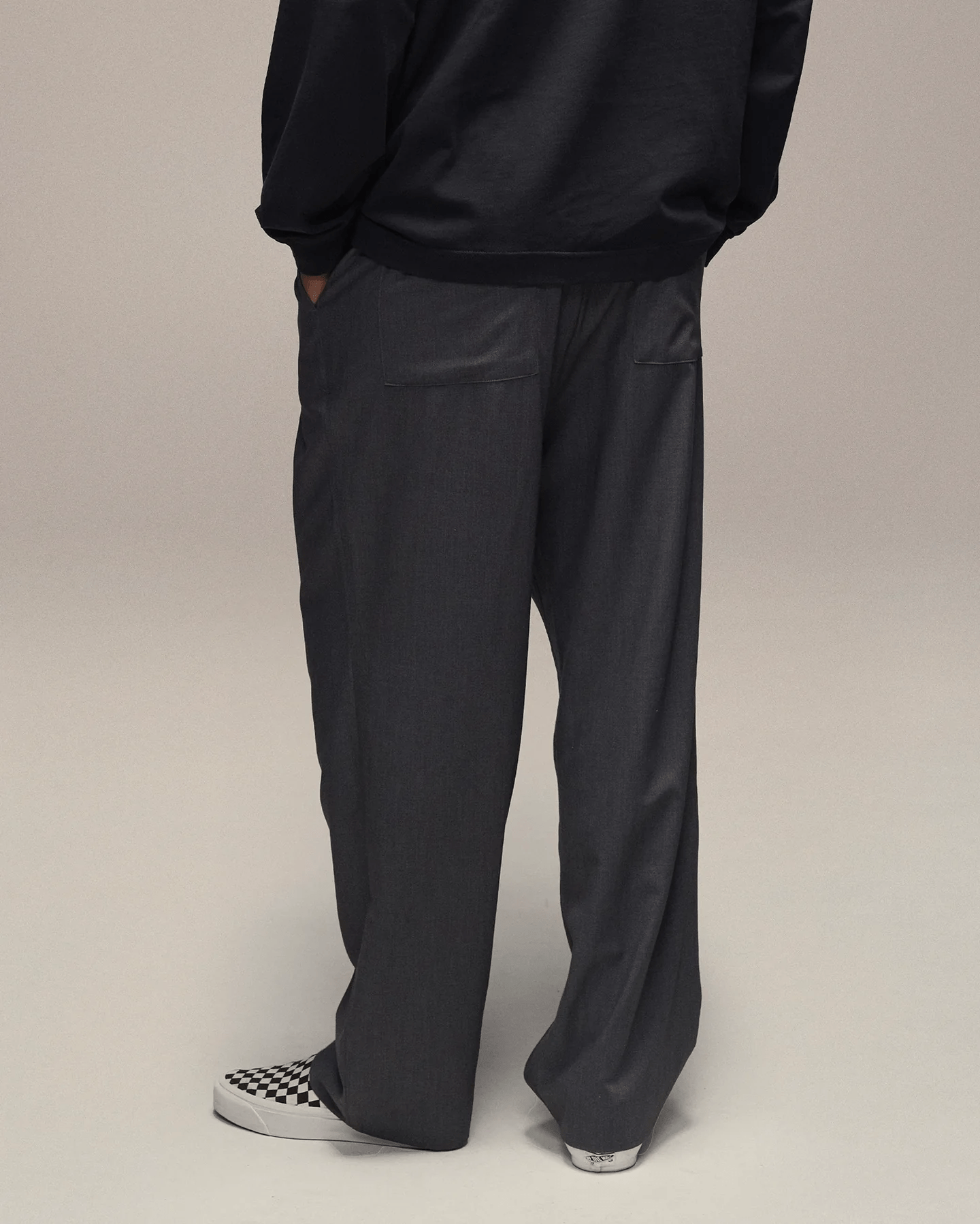 SIXTH BLOOM HOUSE Trouser Pleated Grey Melange