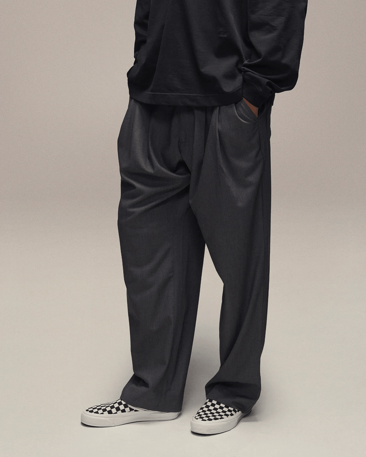 SIXTH BLOOM HOUSE Trouser Pleated Grey Melange