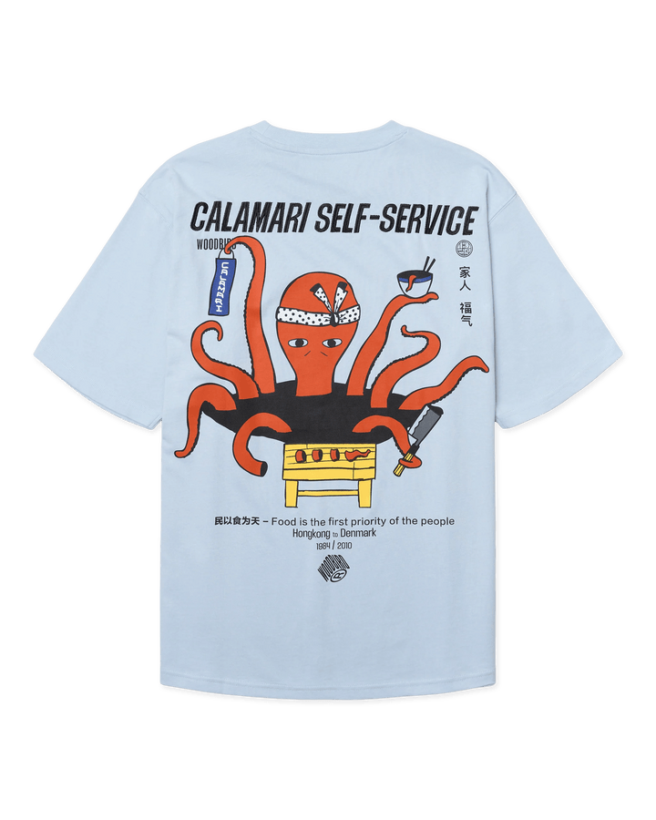 WOODBIRD Baine Octo Tee Dusty Blue XL