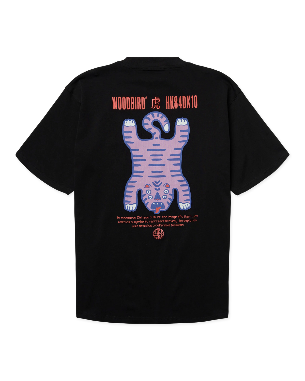 WOODBIRD Baine Tiger Tee Black