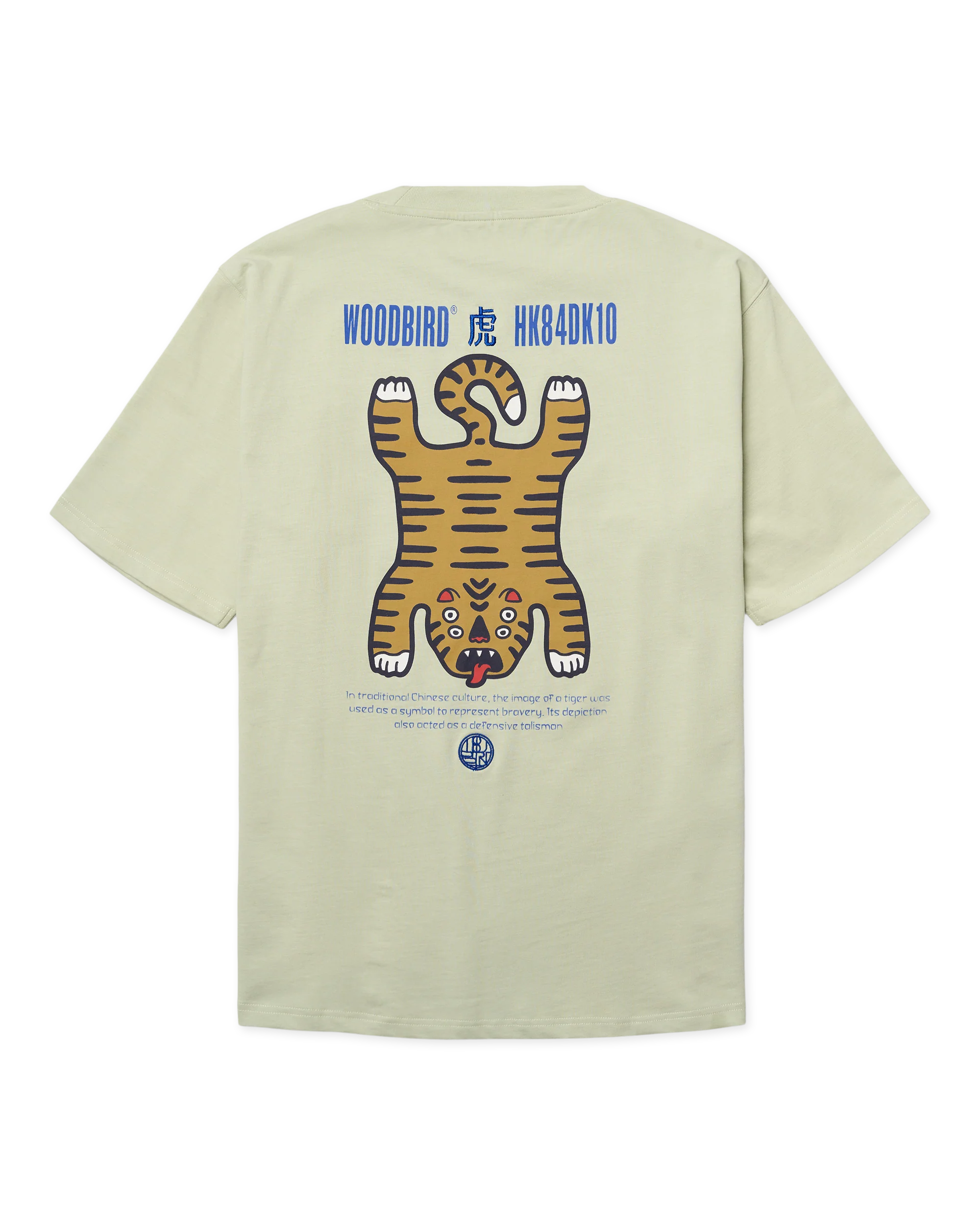 WOODBIRD Baine Tiger Tee Dusty Green