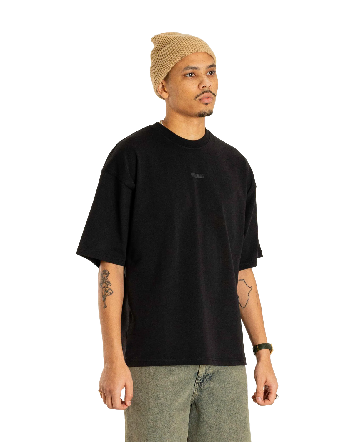 WOODBIRD Beam Base Tee Black