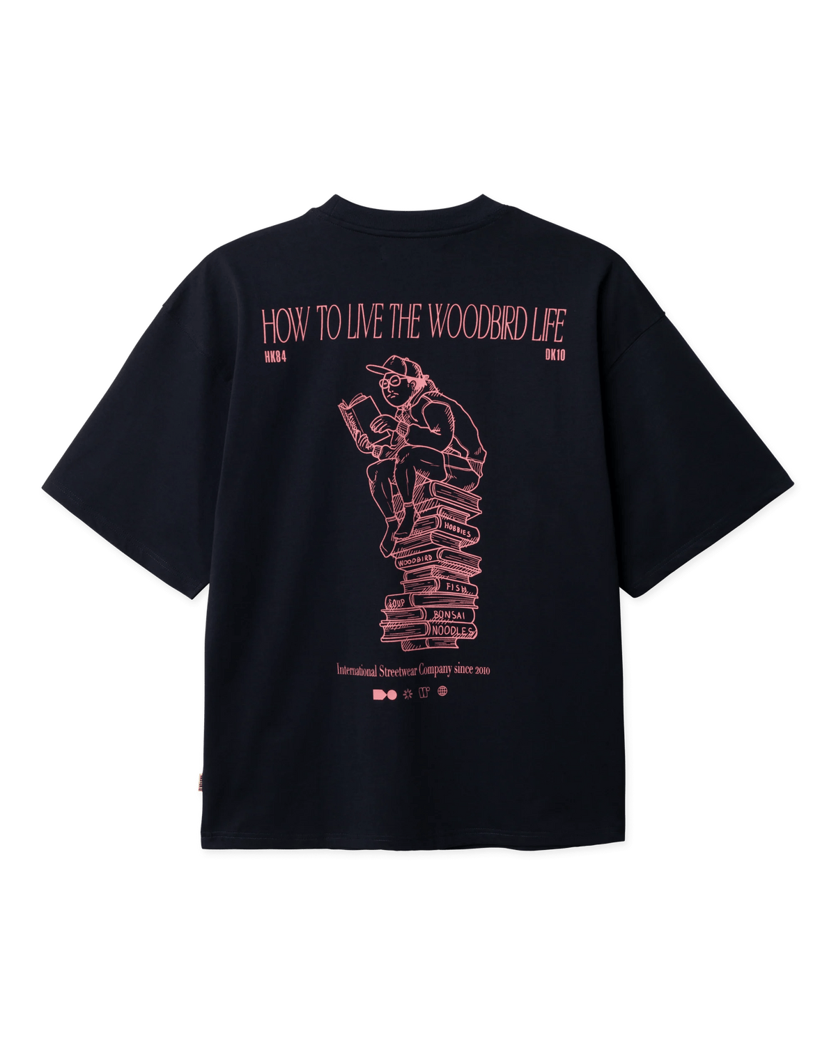 WOODBIRD Beam Book Tee Dark Navy