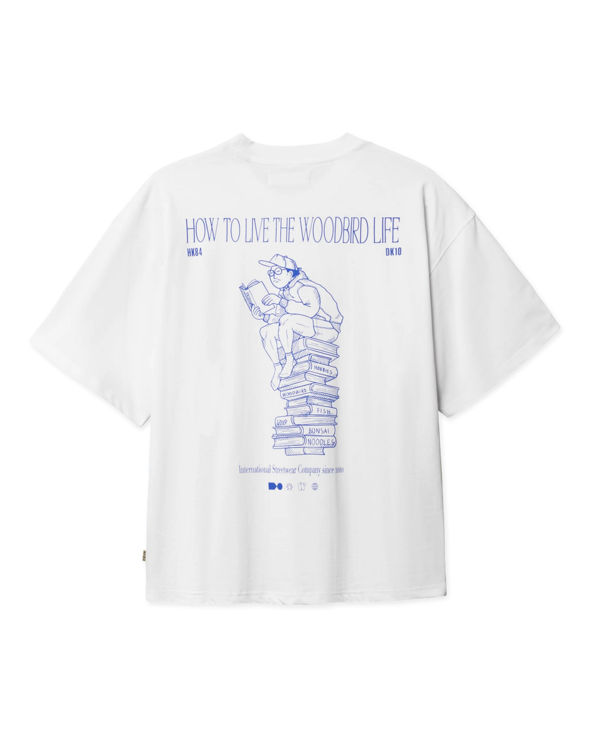 WOODBIRD Beam Book Tee White