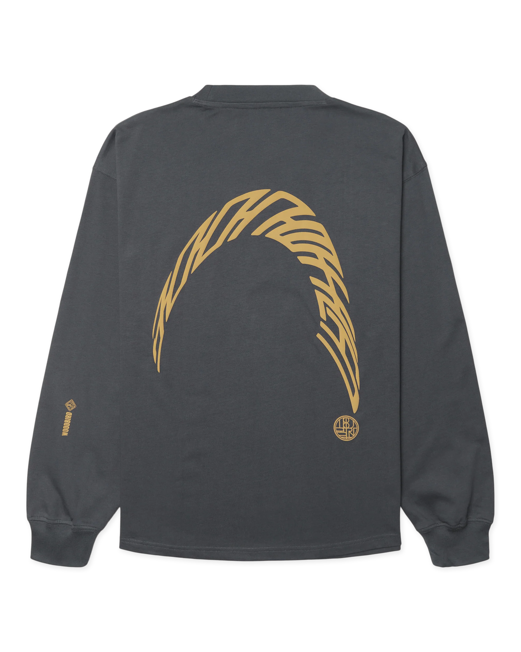 WOODBIRD Beam LS Warp Tee Slate Blue