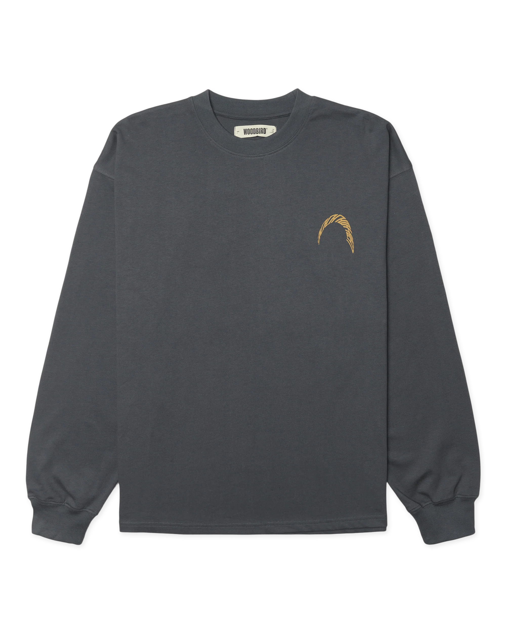 WOODBIRD Beam LS Warp Tee Slate Blue