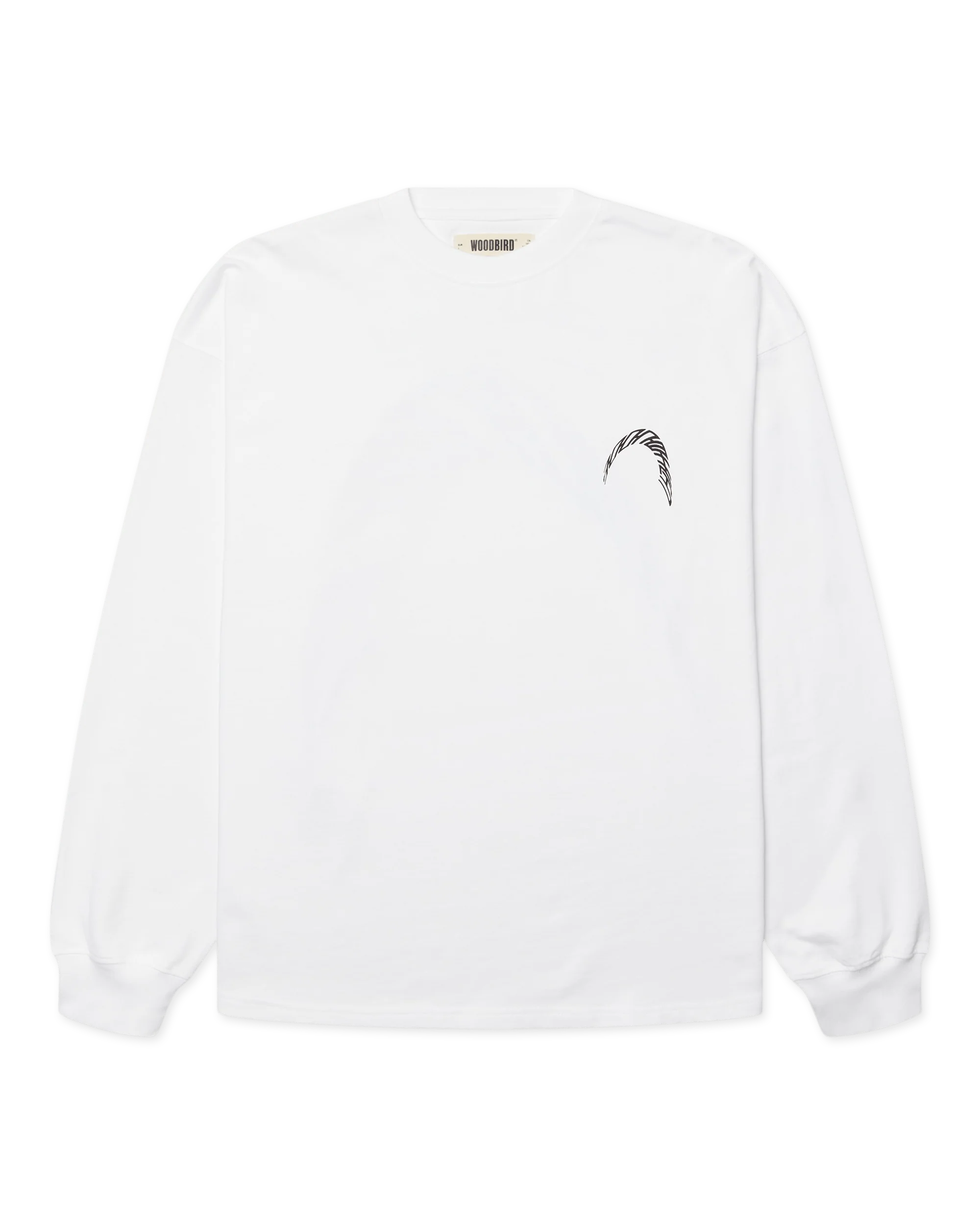 WOODBIRD Beam LS Warp Tee White