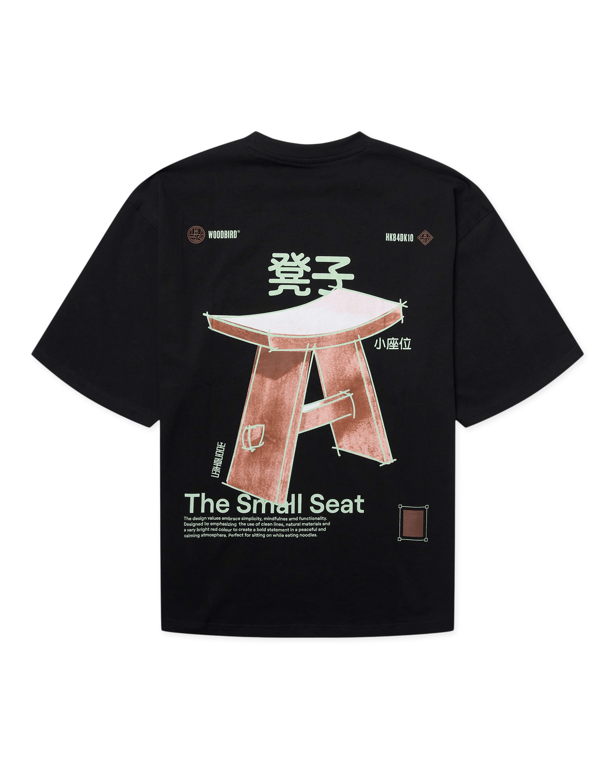WOODBIRD Beam Seat Tee Black