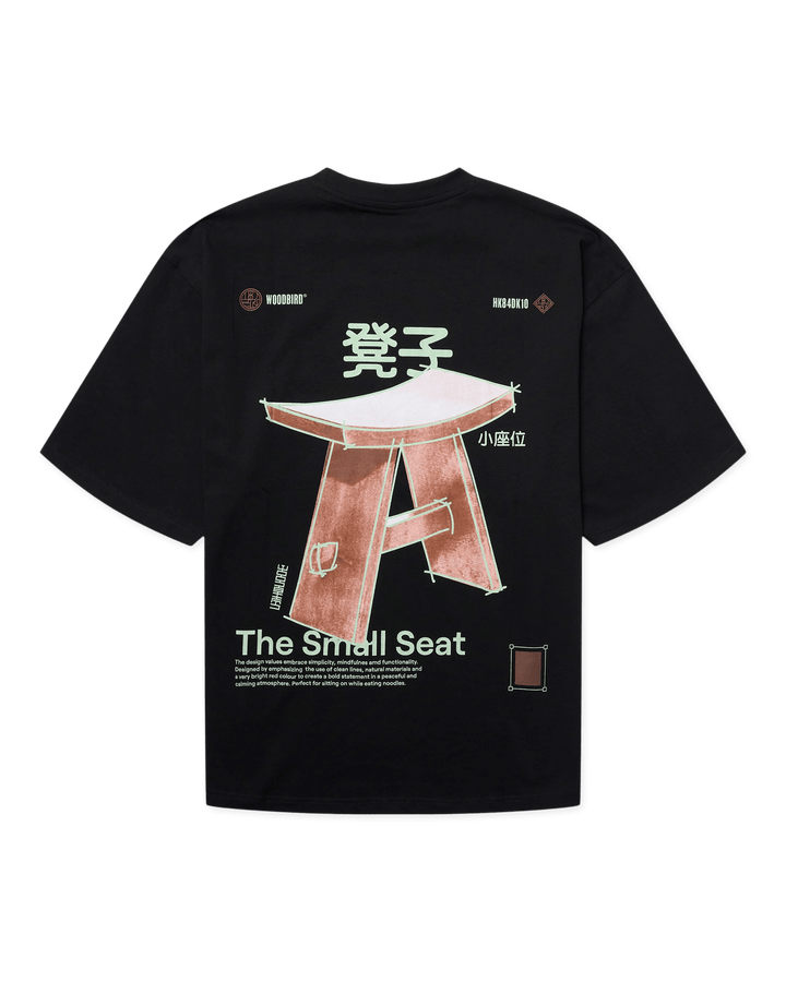 WOODBIRD Beam Seat Tee Black