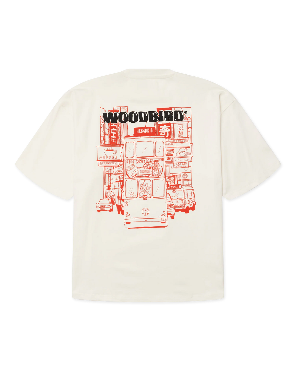 WOODBIRD Beam Tram Tee Off White