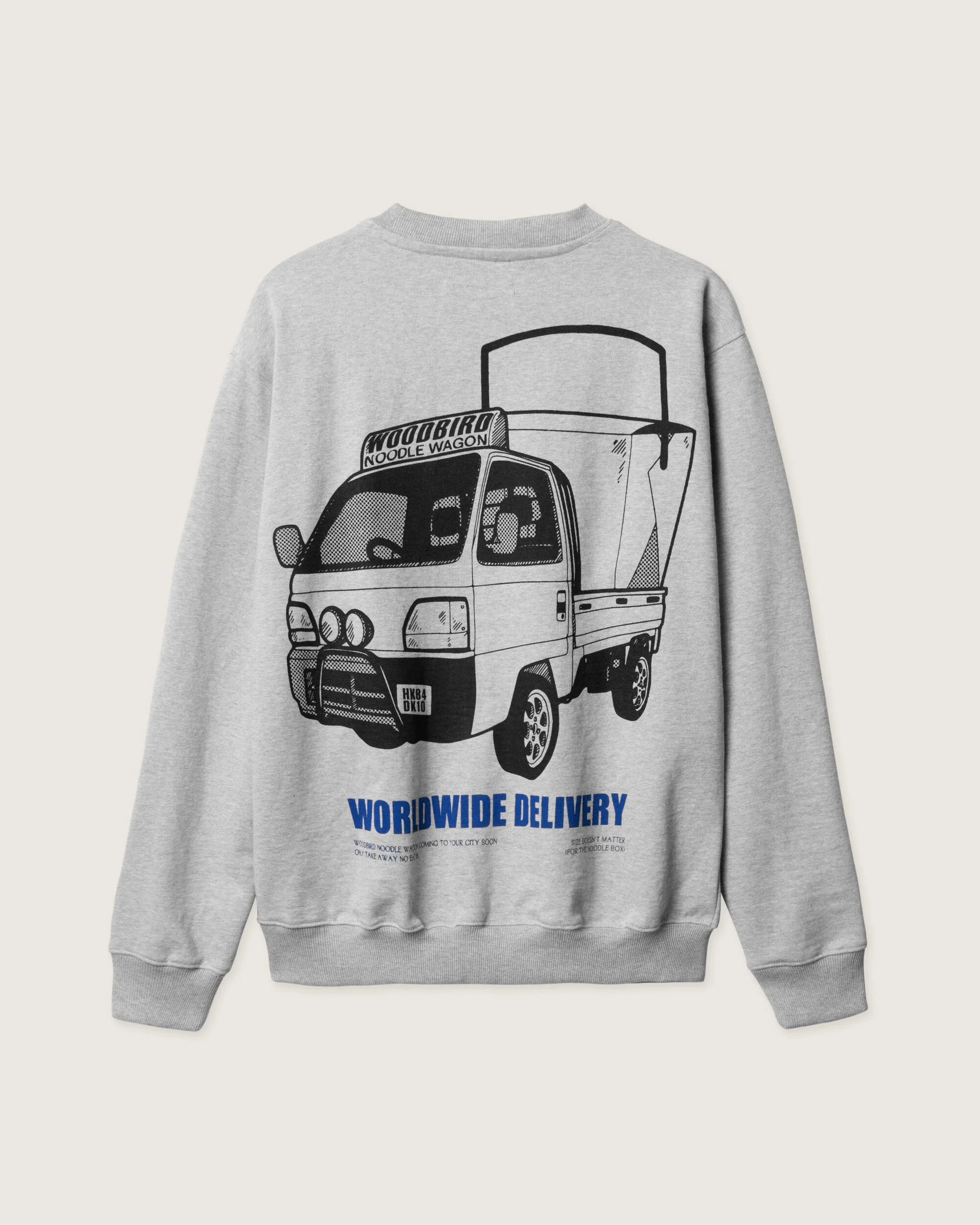 WOODBIRD Cane Truck Crew Light Grey Melange