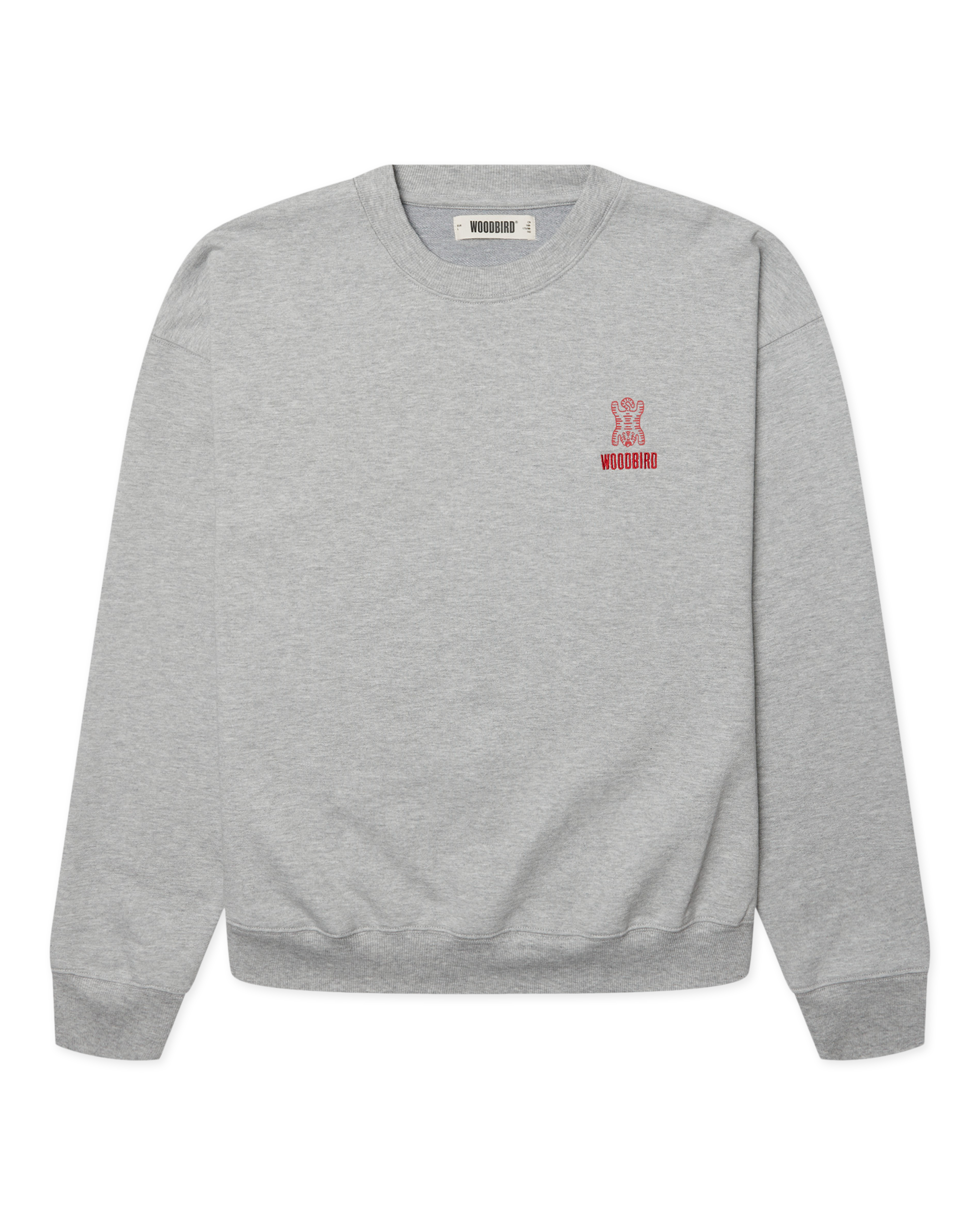 WOODBIRD Duke Tiger Crew Grey Melange