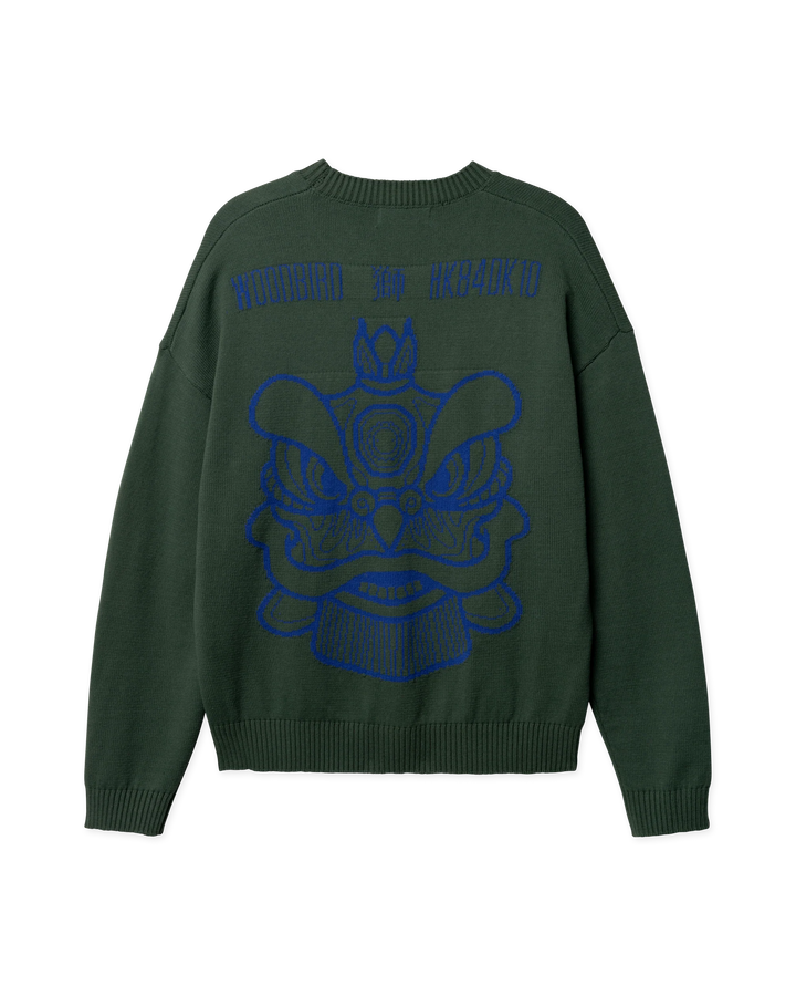 WOODBIRD Kurt Lion Crew Pine Green