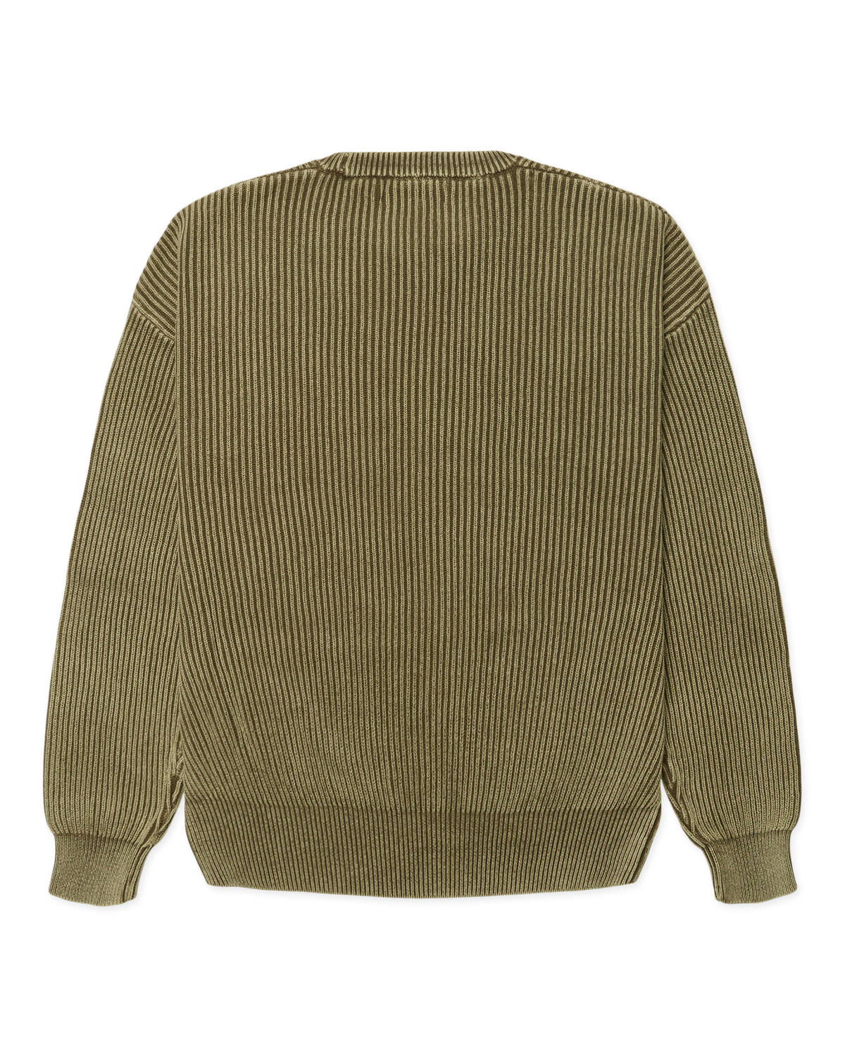 WOODBIRD WBSake Washed Crew Dark Olive