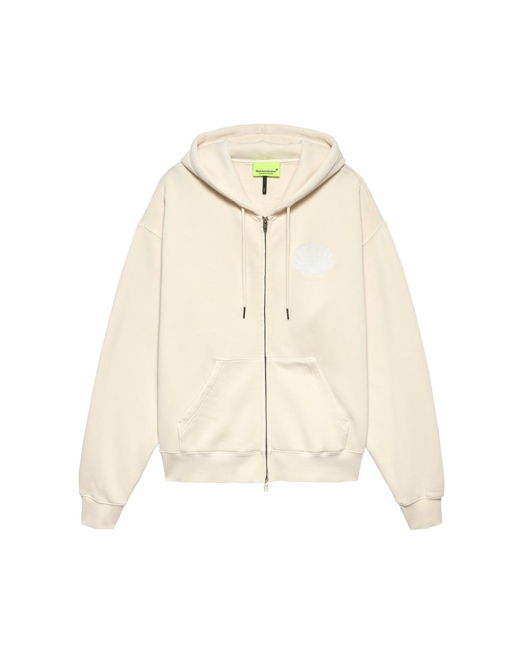 NEW AMSTERDAM SURF ASSOCIATION Logo Zip Hoodie Ecru/White