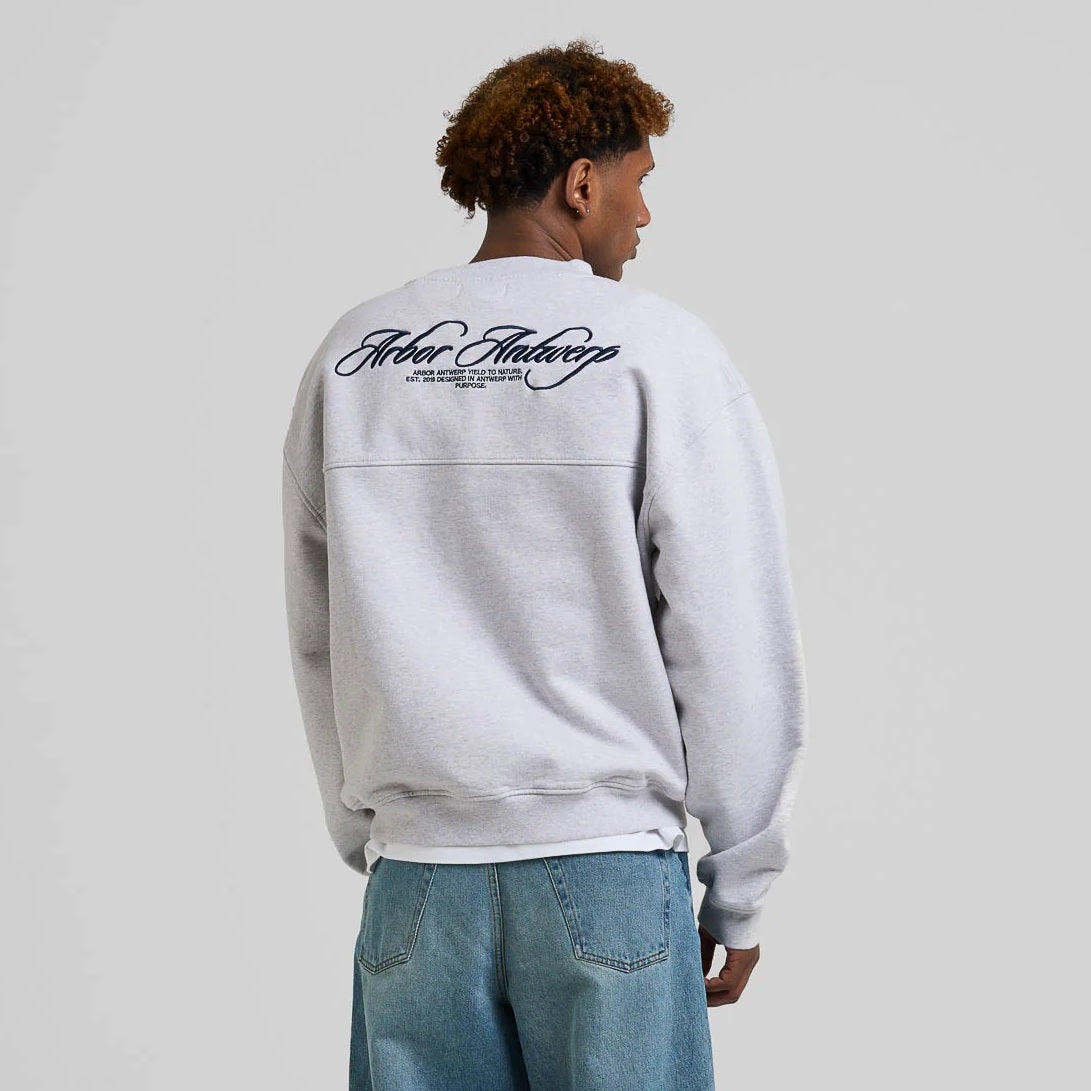 ARBOR ANTWERP Cursive Crewneck Melange