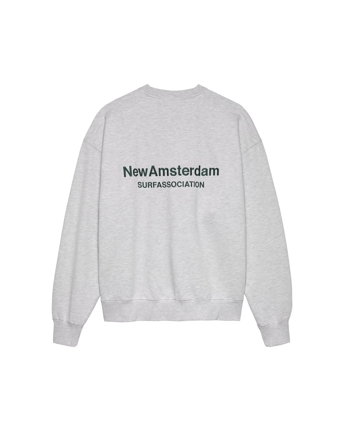 NEW AMSTERDAM SURF ASSOCIATION Logo Crewneck Ash/ Bottle Green