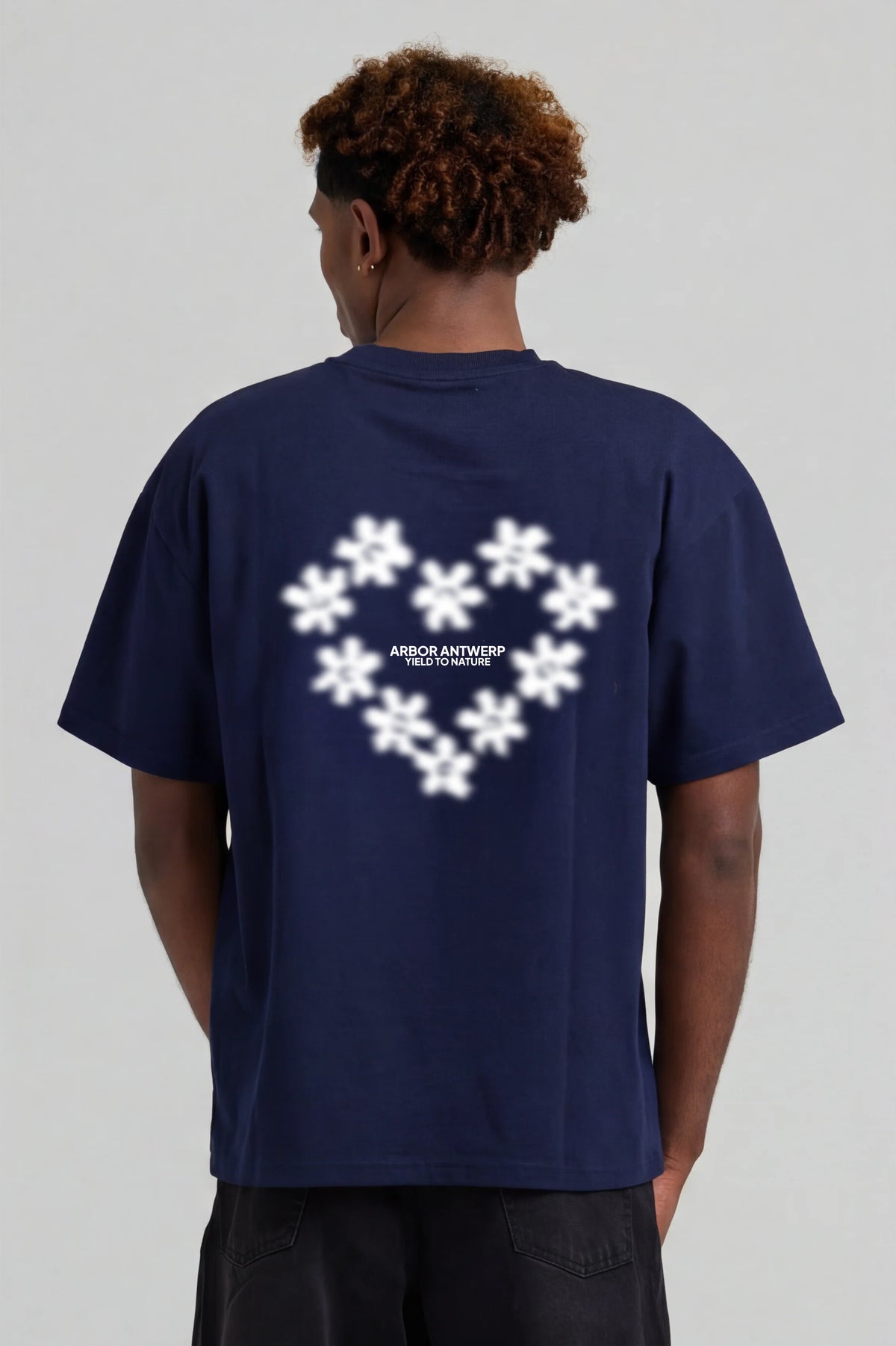 ARBOR ANTWERP Faded Flower T-shirt Blue