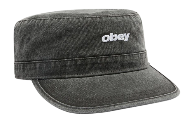 OBEY Boxcar Pillbox Hat Pigment Black ONE SIZE