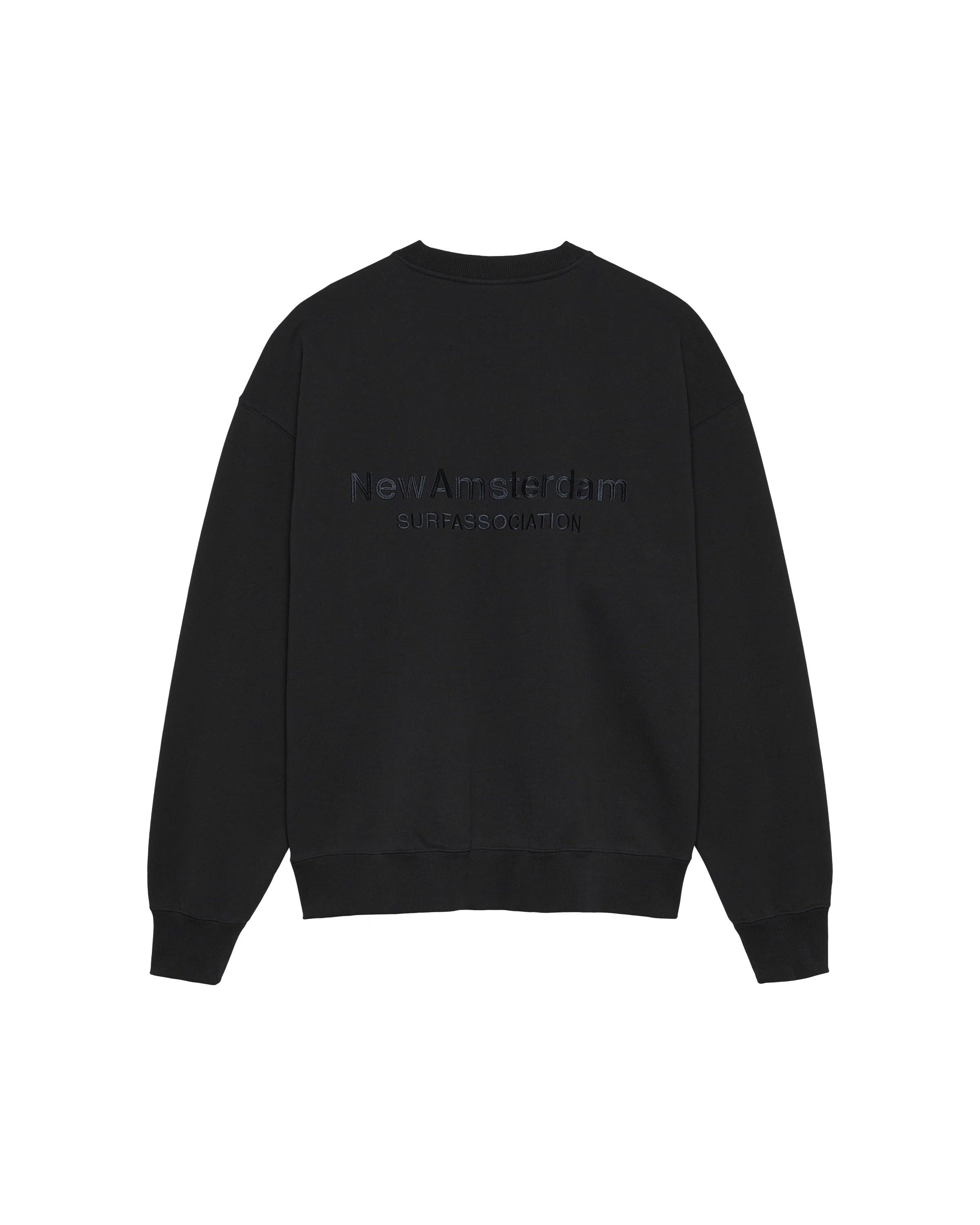 NEW AMSTERDAM SURF ASSOCIATION Logo Crewneck Black