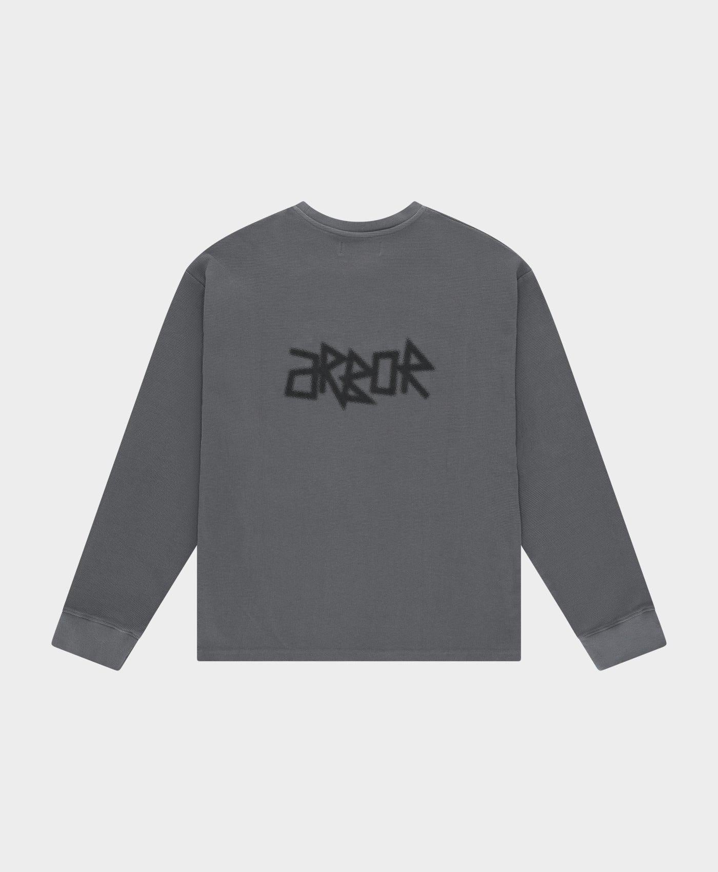 ARBOR ANTWERP Halftone Waffle Crewneck Grey