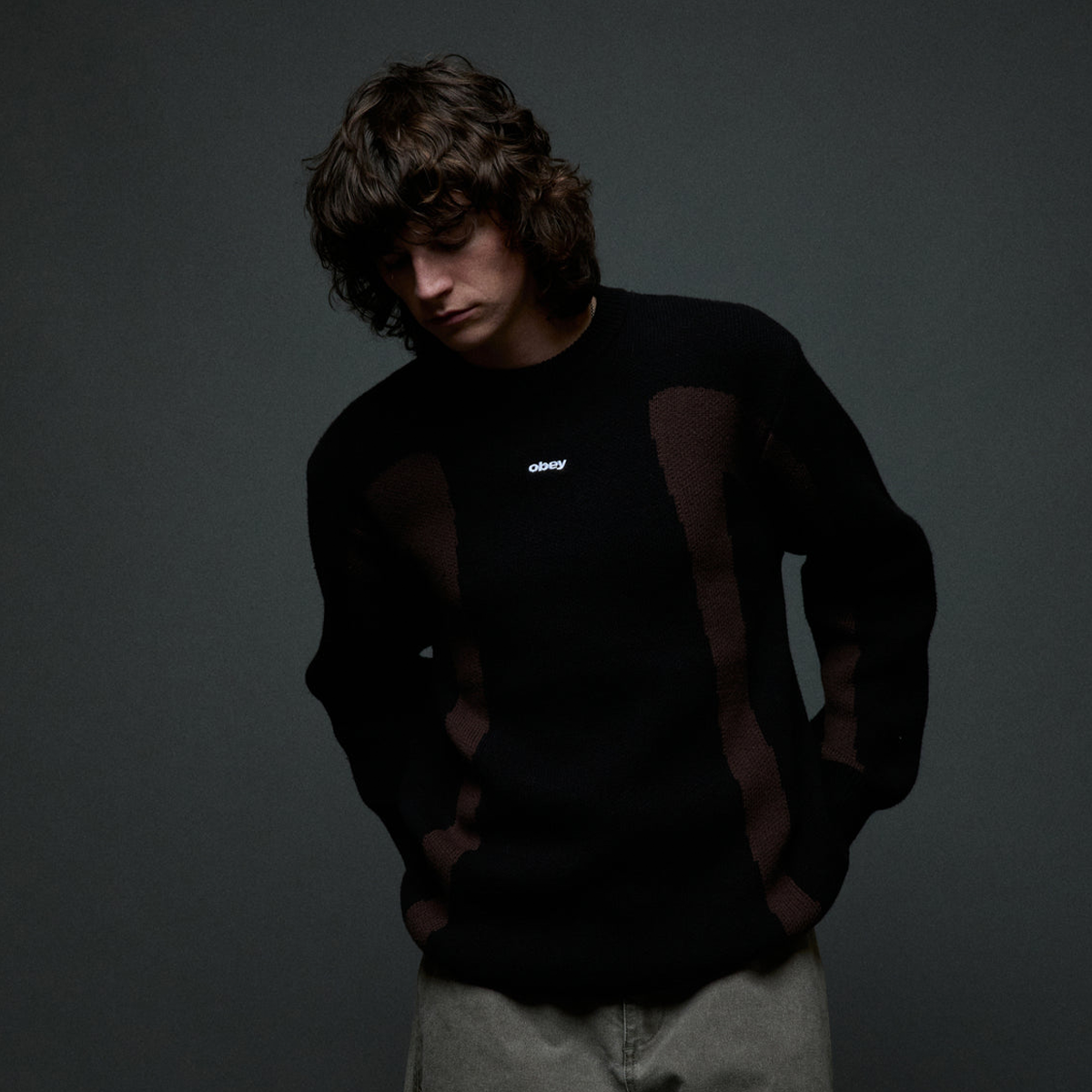 OBEY Brann Sweater Digital Black Multi
