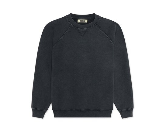 WOODBIRD Zhang Wash Logo Crew Black