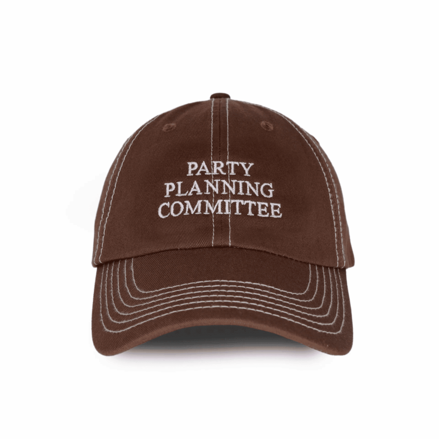 HOHO.CO.CO Party Planning Committee Cap Brown Stich