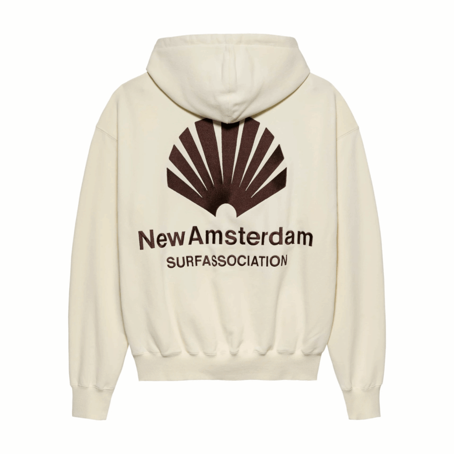 NEW AMSTERDAM SURF ASSOCIATION Logo Hoodie Bone / Potting Soil