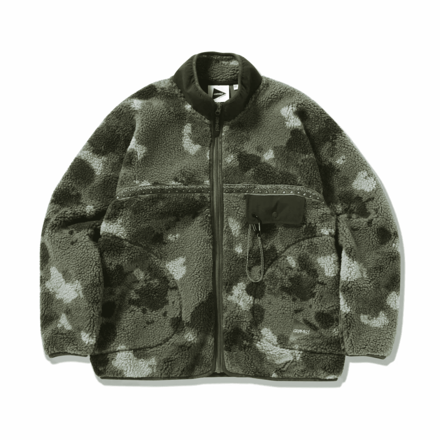 GRAMICCI X AND WANDER Tape Fleece Jacket Camo