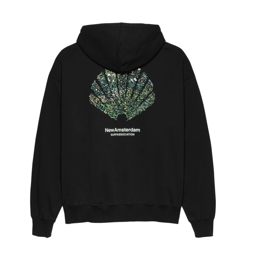 NEW AMSTERDAM SURF ASSOCIATION Tall Grass Hoodie Black