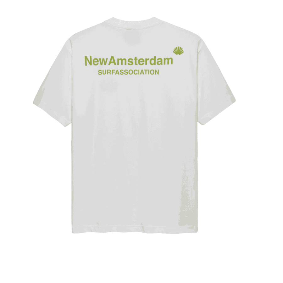 NEW AMSTERDAM SURF ASSOCIATION Logo Tee White/Green