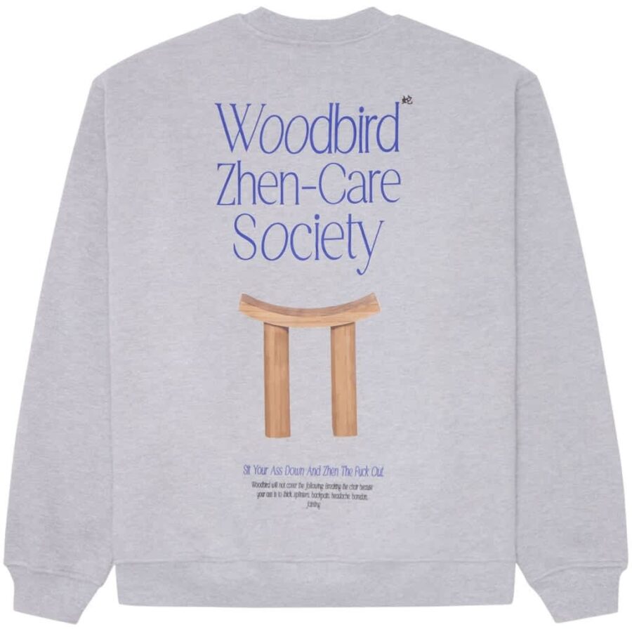 WOODBIRD Cope Zhen Crew Grey Melange