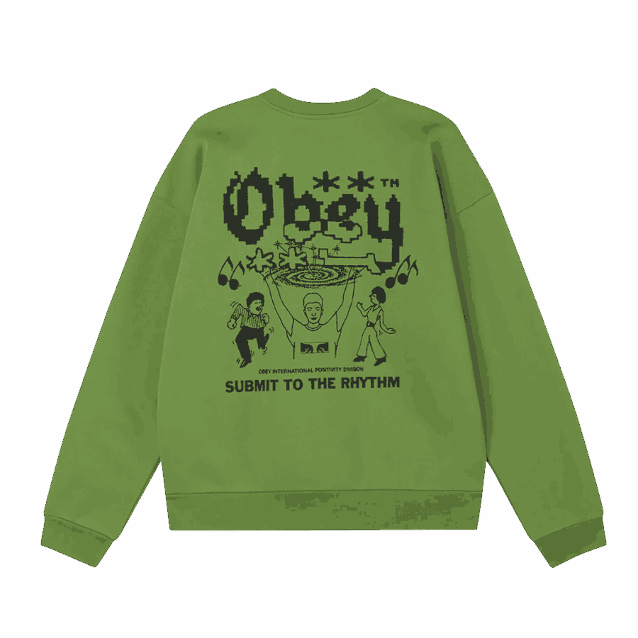 OBEY Submit Extra Heavy Crew Piquant Green
