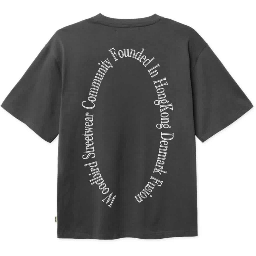 WOODBIRD Baine Founded Tee Asphalt