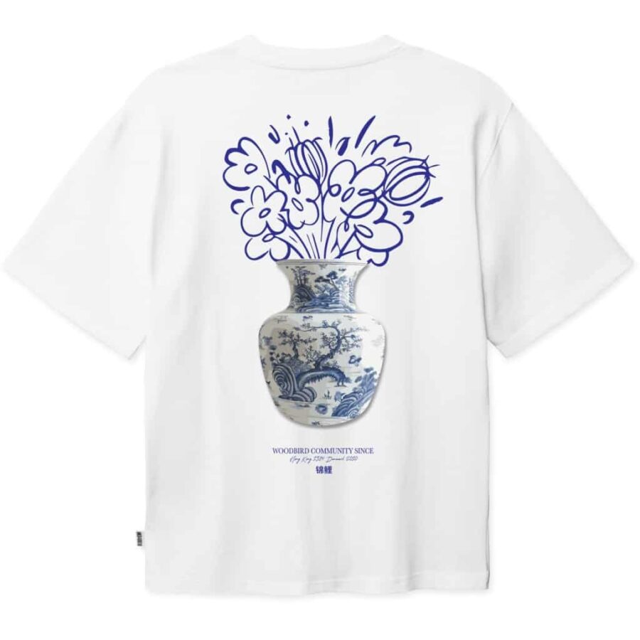 WOODBIRD Beam Ming Tee White