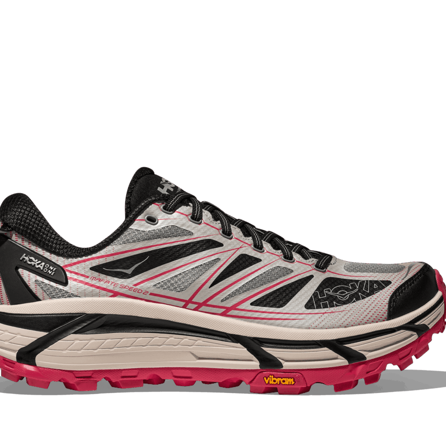 HOKA U Mafate Speed 2 Galactic Grey / Ruby Red